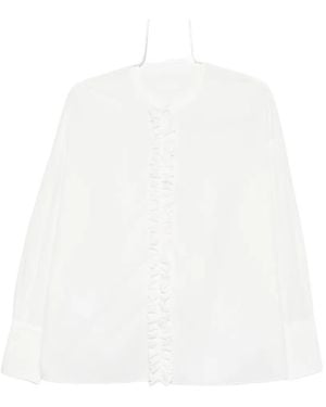 Susanne Bommer Camisa Con Ribete De Volantes - Blanco