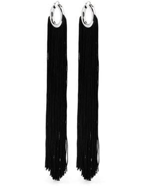 Jil Sander Fringed Earrings - Black