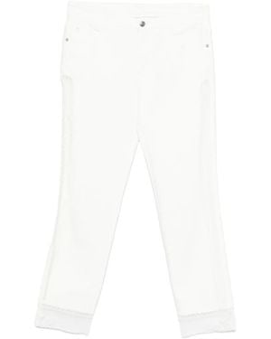 Ermanno Scervino Vaqueros Con Ribete De Encaje - Blanco