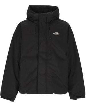 The North Face Logo-Print Hooded Padded Jacket - Black