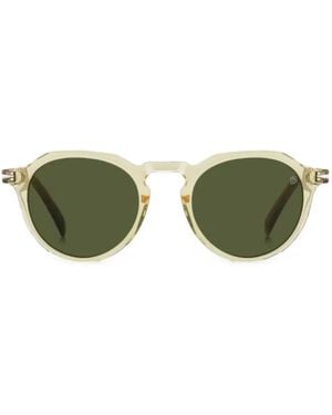 David Beckham Db 1171/S Geometric-Frame Sunglasses - Green