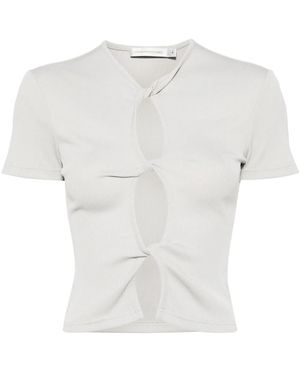 Christopher Esber T-Shirt Con Dettaglio Attorcigliato - Bianco