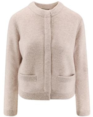 Vince Front-Pocket Cardigan - Natural