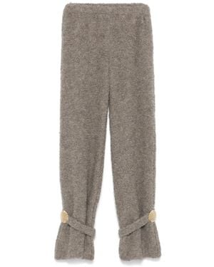 GIUSEPPE DI MORABITO Seashell-Detail Trousers - Grey