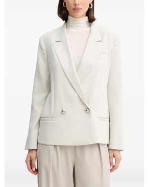 ARMANI EXCHANGE Double-Breasted Blazer - White