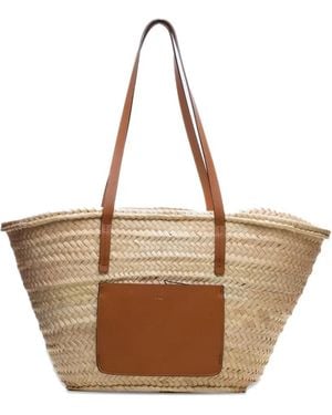 Poche Paris Top-Handles Straw Tote Bag - Natural