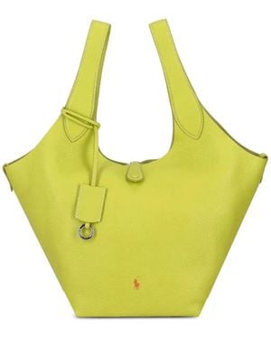 Polo Ralph Lauren Play Leather Tote Bag - Yellow