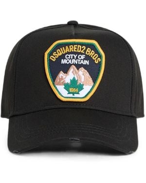 DSquared² Logo-Embroidered Baseball Cap - Black