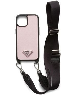 Prada トライアングルロゴ Iphone 15 Max ケース - ブラック