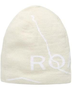 ROA Logo-Intarsia Beanie Hat - White