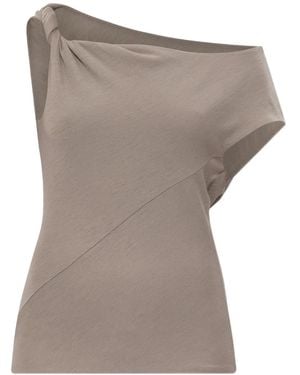Entire studios One-Shoulder Draped Top - Gray