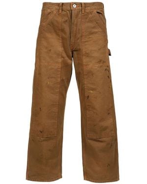 BOW WOW Double-Knee Aged-Effect Pants - Natural