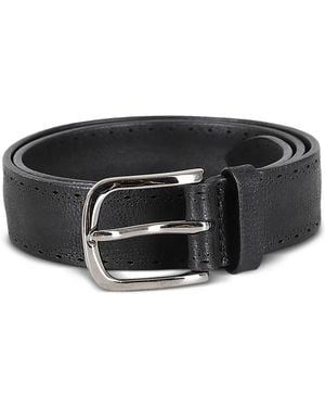 Orciani Buckled Leather Belt - Black