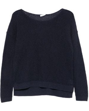 Akris Punto Jersey Con Cuello Barco - Azul