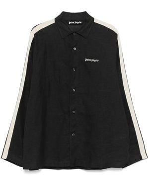 Palm Angels Embroidered-Logo Shirt - Black