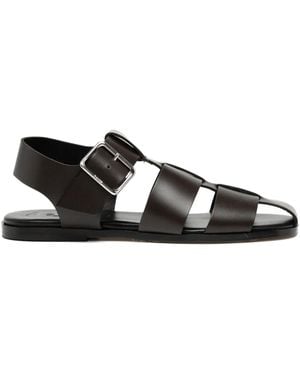 Aeyde Whit Fisherman Sandals - Black