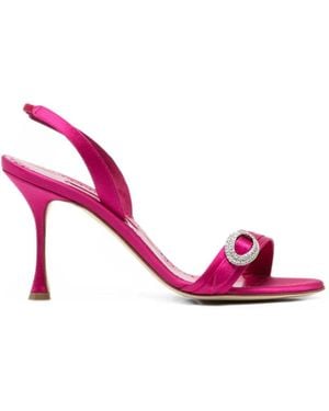 Manolo Blahnik Crystal-Embellished Sandals - Pink