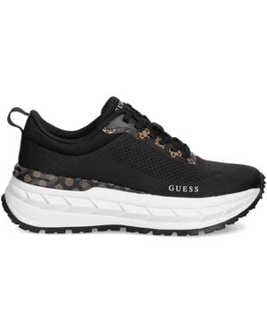Guess 75Mm Logo-Print Trainers - Black