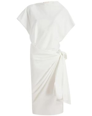 KHAITE Fray Dress - White