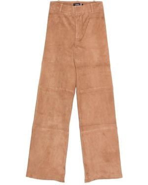 Arma Panelled Suede Trousers - White