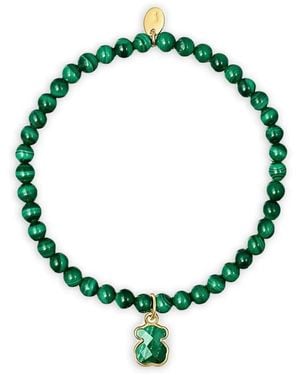 Tous Pulsera con cuentas de malaquita - Verde