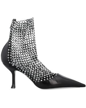 Rene Caovilla ビジュートリム ソックスブーツ - ブラック