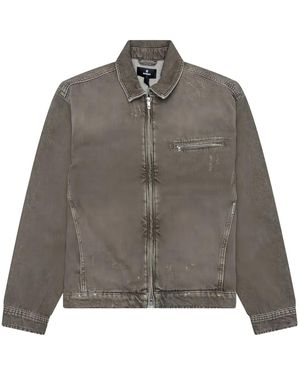 Represent Collared Denim Jacket - Grey