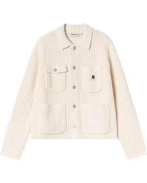 Carhartt Michigan Ribbed-Knit Cardigan - Natural