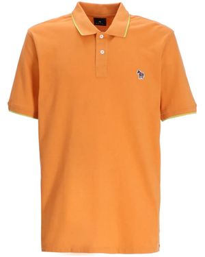 Paul Smith Poloshirt Mit Logo-Patch - Orange