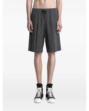 Fear Of God Short Ample En Sergé De Coton À Lien De Resserrage - Grey