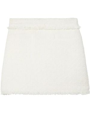 Proenza Schouler Tweed Knitted Mini Skirt - White