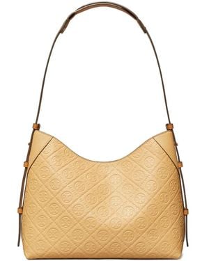 Tory Burch T-Monogram Shoulder Bag - Natural