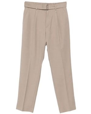 Antony Morato Belted Pressed-Crease Pants - White