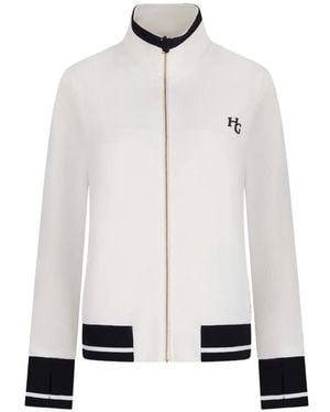 HOUSE OF GRAVITY Ribbed Performance Jacket - White