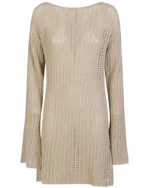 hinnominate Open Back Dress - Natural