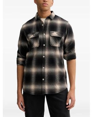 Rip Curl Check-Pattern Flap-Pocket Shirt - Black