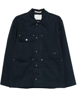 Paolo Pecora Buttoned Patch-Pocket Overshirt - Blue