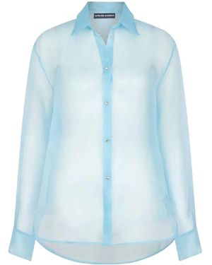 David Koma Hemd aus Seide - Blau