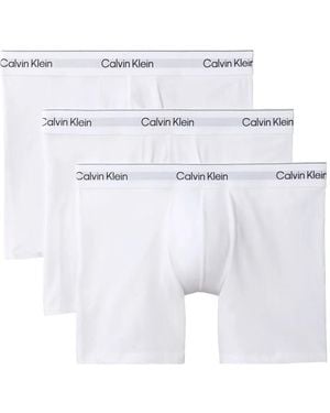 Calvin Klein Pack De Tres Bóxeres Con Logo En La Cinturilla - Blanco