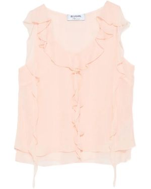 Blugirl Blumarine Ruffled Tiered Blouse - Pink