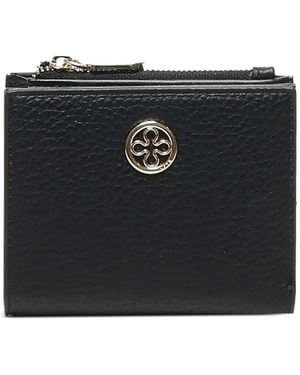V73 Logo-Plaque Zip-Top Wallet - Black