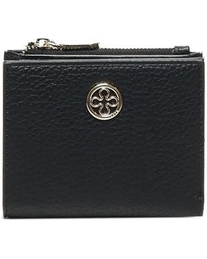 V73 Cartera Con Placa Del Logo - Negro