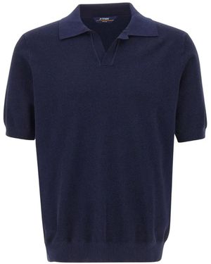 K-Way Pleyr Waffle-Knit T-Shirt - Blue