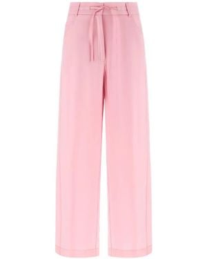 Nude Drawstring Straight Trousers - Pink