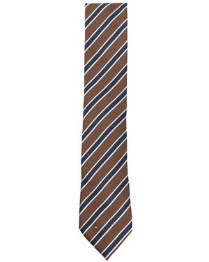 ZEGNA Diagonal-Stripe Tie - White