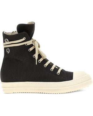 Rick Owens High-Top Lace-Up Sneakers - Black