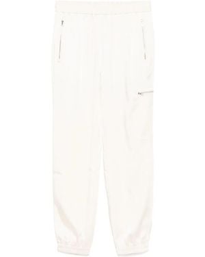 Lacoste Pantalon Fluide À Poches Zippées - Blanc