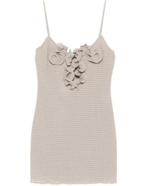 Magda Butrym Floral Appliqué Dress - White
