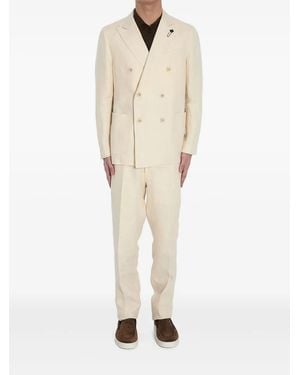 Lardini Double-Breasted Blazer - Natural