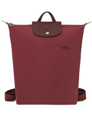 Longchamp Zaino Con Zip - Rosso